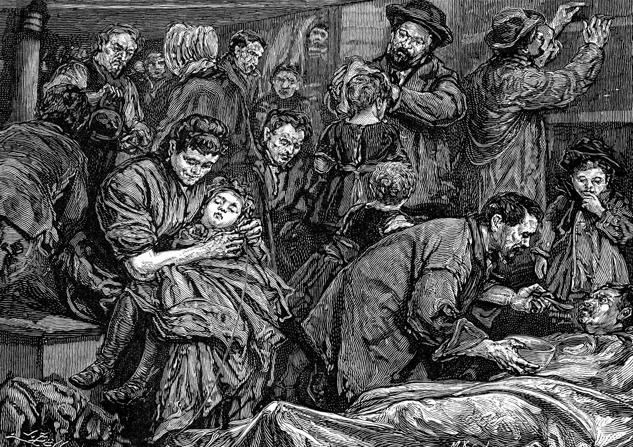 Řídit cestující na atlantickém parníku směřujícím do Ameriky, c1850 od Unbekannt