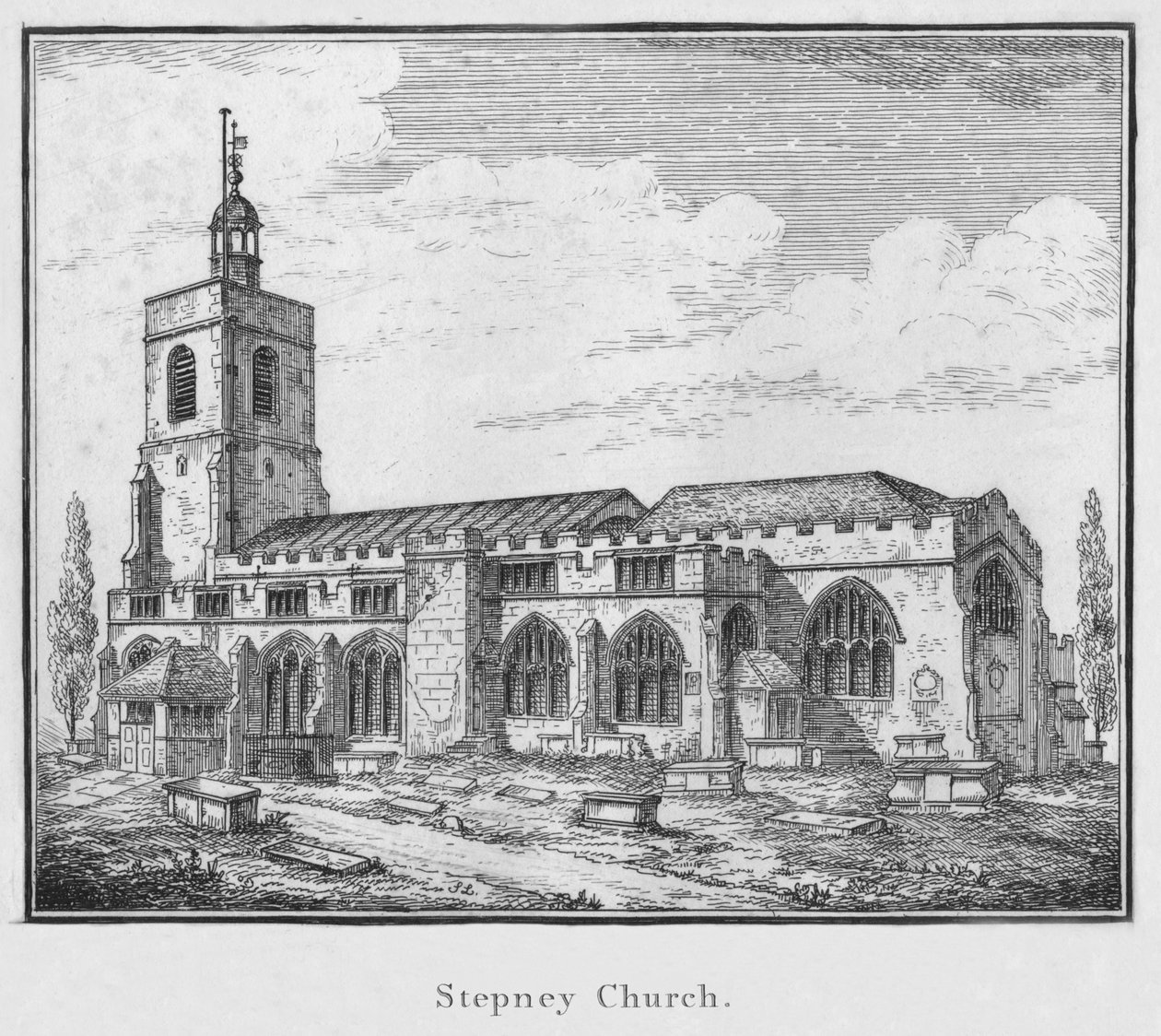 Stepney Church, c1792 od Unbekannt