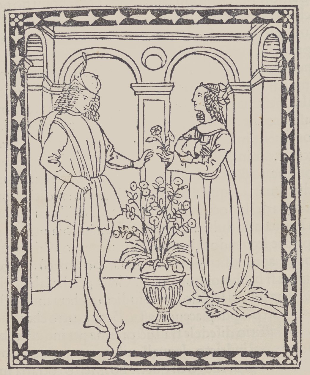 Příběh dvou milenců Příběh dvou milenců, ca. 1495-1500. od Unbekannt