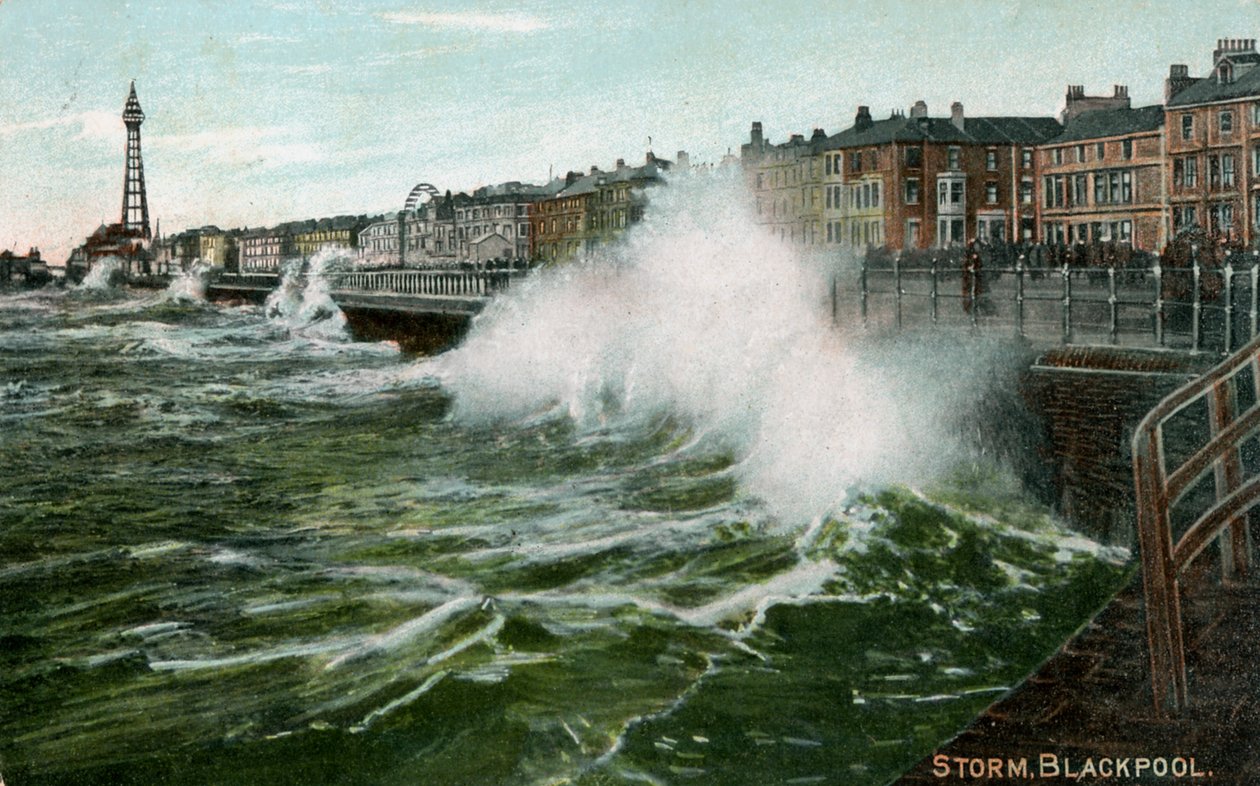 Storm, Blackpool, Lancashire, c1905 od Unbekannt