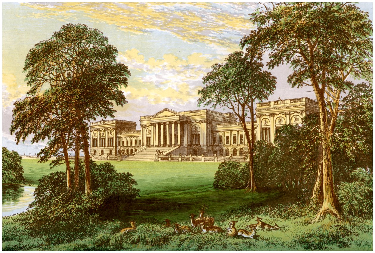 Stowe Park, Buckinghamshire, domov vévody a markýze z Buckinghamu a Chandosu, c1880 od Unbekannt