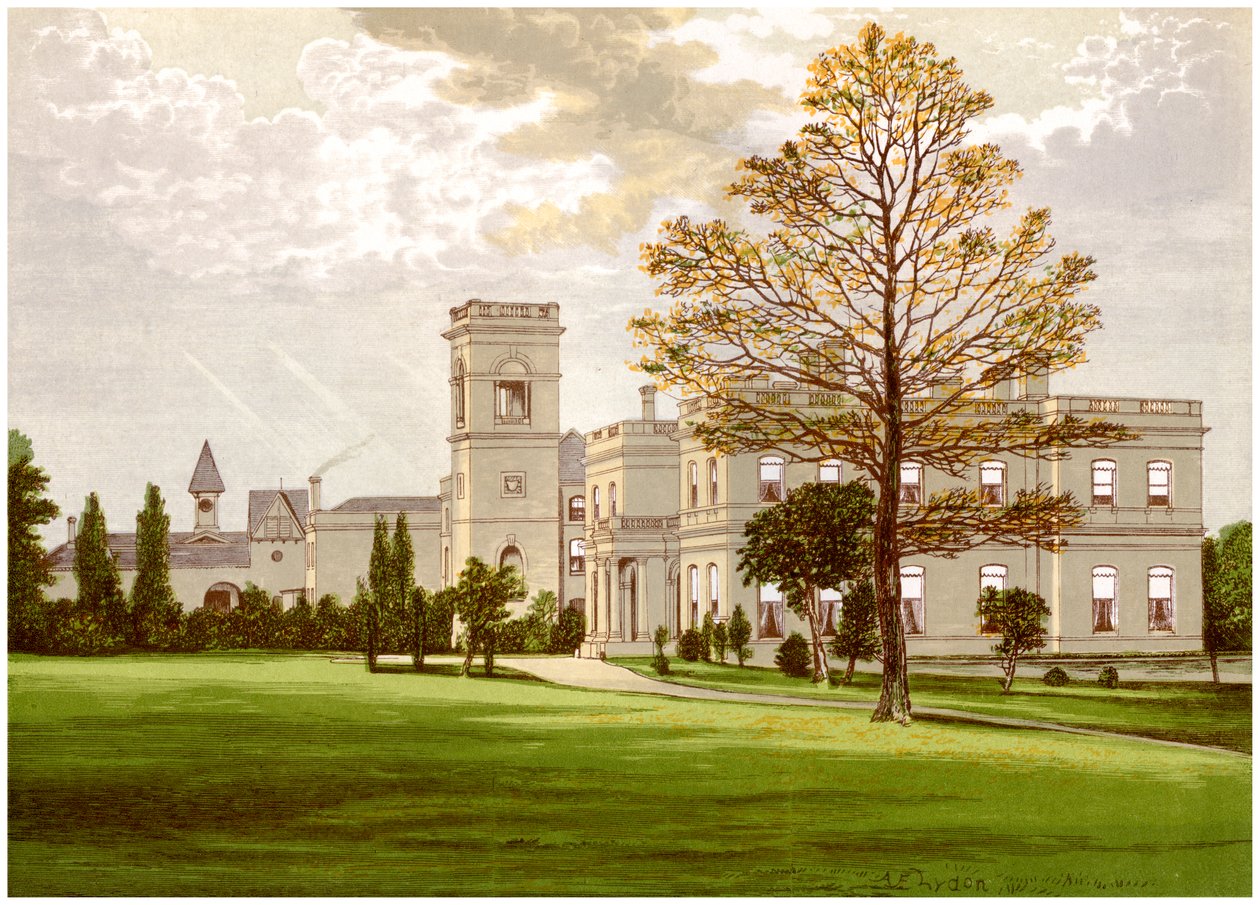 Stowlangtoft Hall, Suffolk, domov rodiny Wilsonových, c1880 od Unbekannt