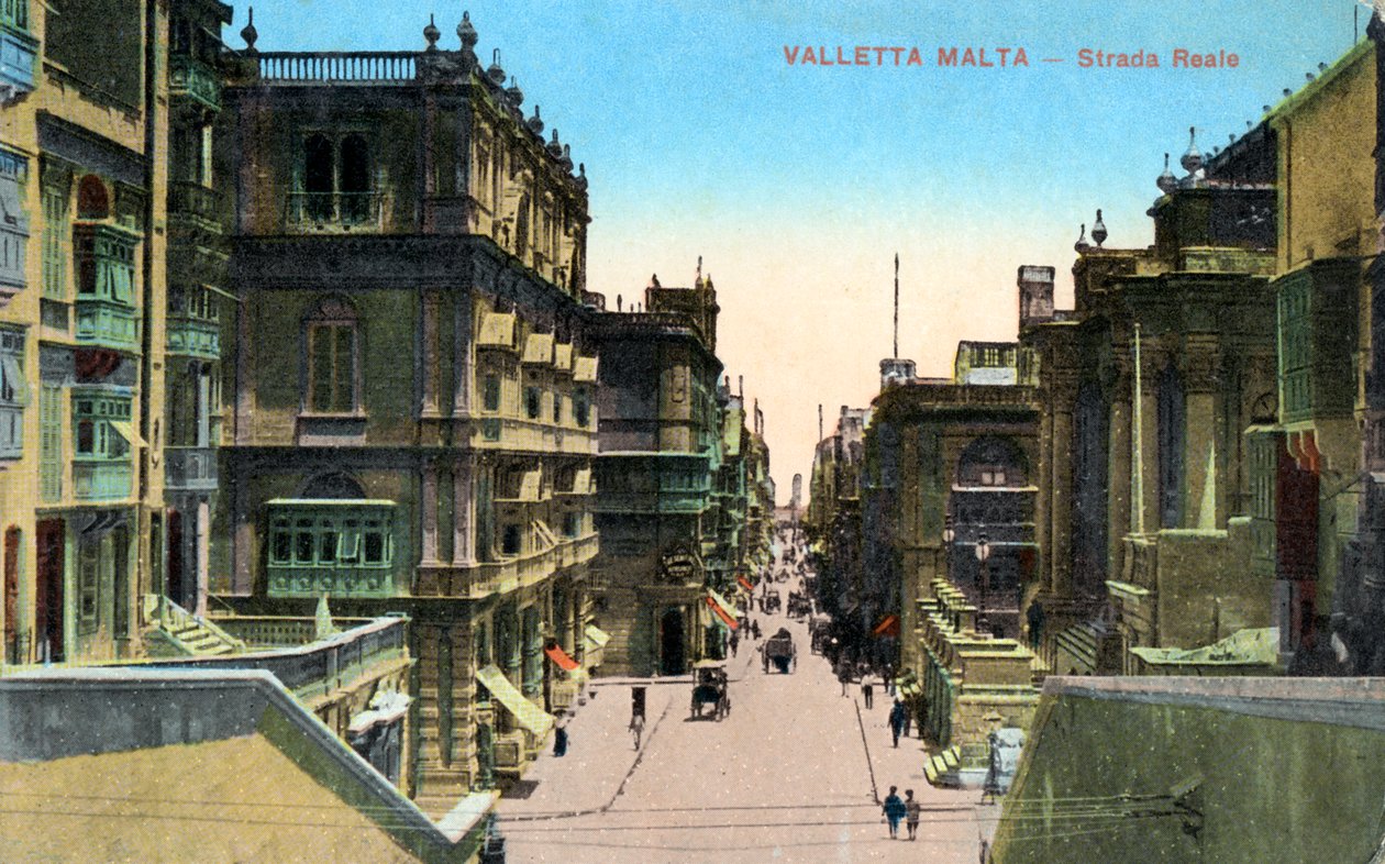 Strada Reale, Valletta Malta, 20. století od Unbekannt