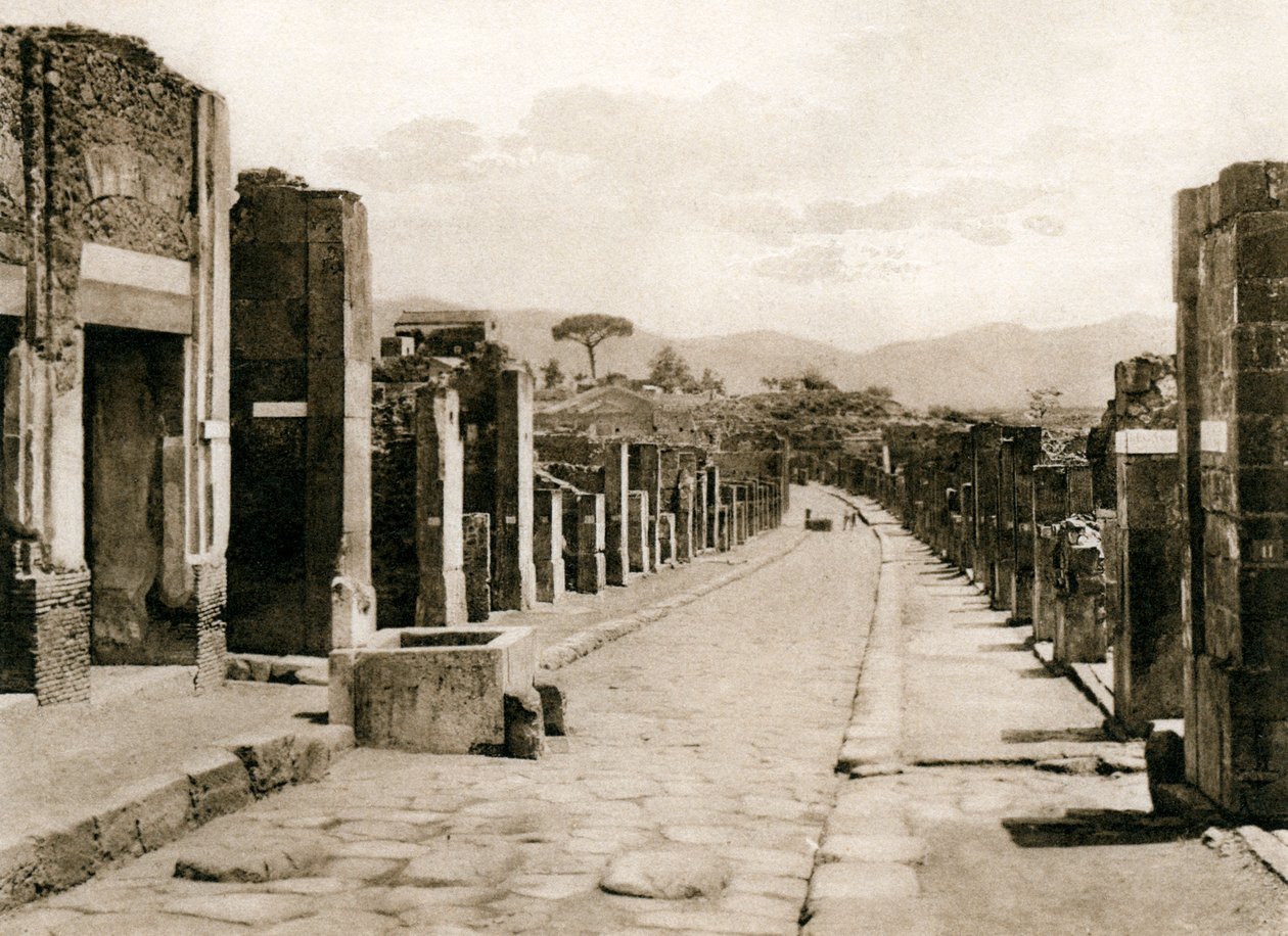 Strada dell Abbondanza, Pompeje, Itálie, 1900 od Unbekannt
