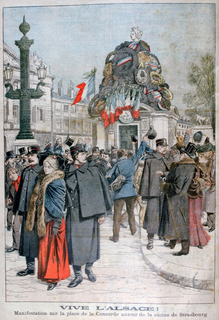 Socha ve Štrasburku, Place de la Concorde, Paříž, 1904 od Unbekannt