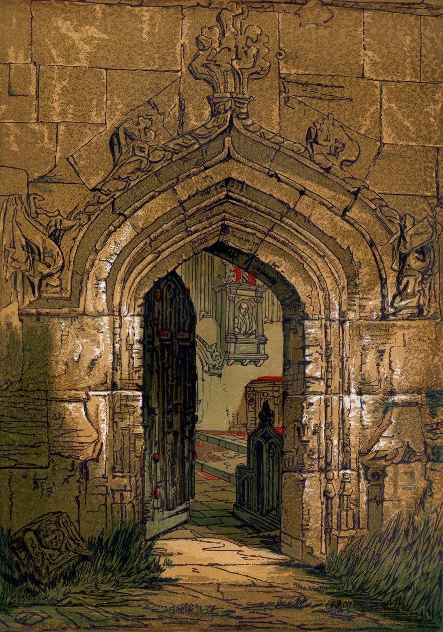 Stratford Church, Warwickshire, Anglie, 1845 od Unbekannt