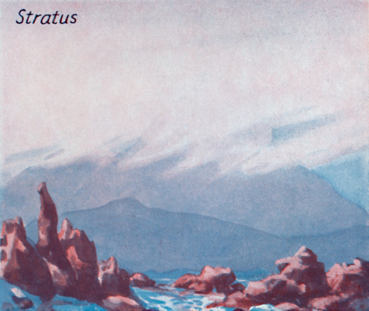 Stratus - Tucet hlavních mrakových forem na obloze, 1935 od Unbekannt