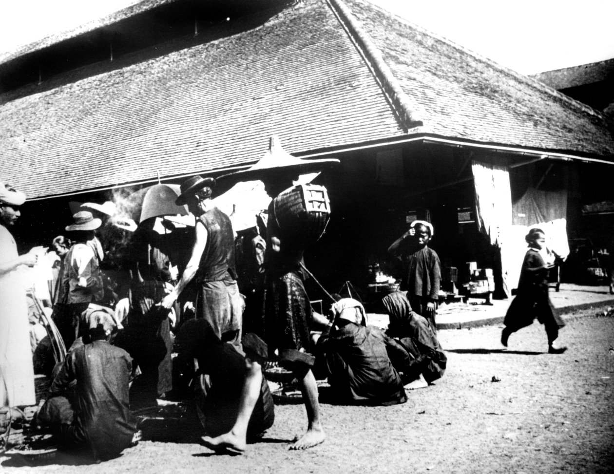 Pouliční scéna, Saigon, 1900 od Unbekannt