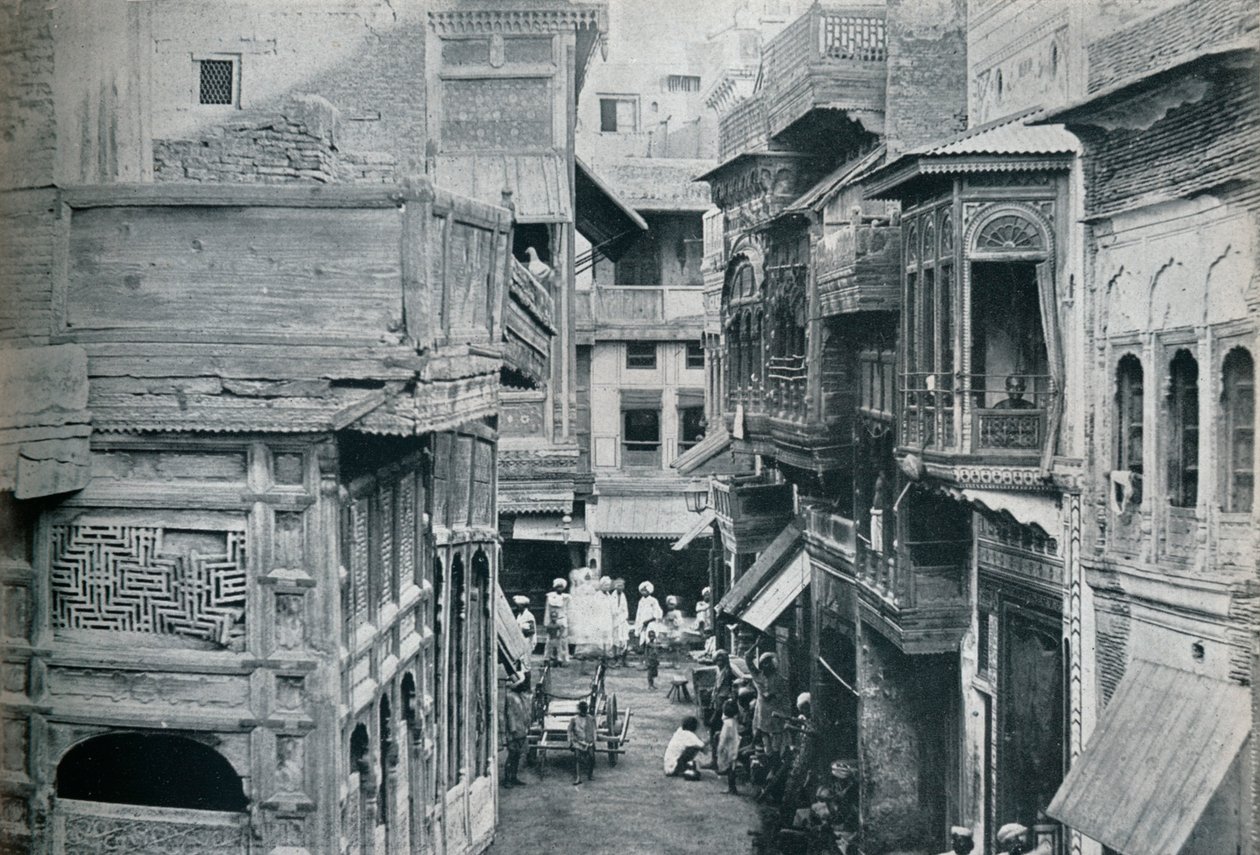 Ulice v Lahore, hlavním městě Pandžábu, c1942 od Unbekannt