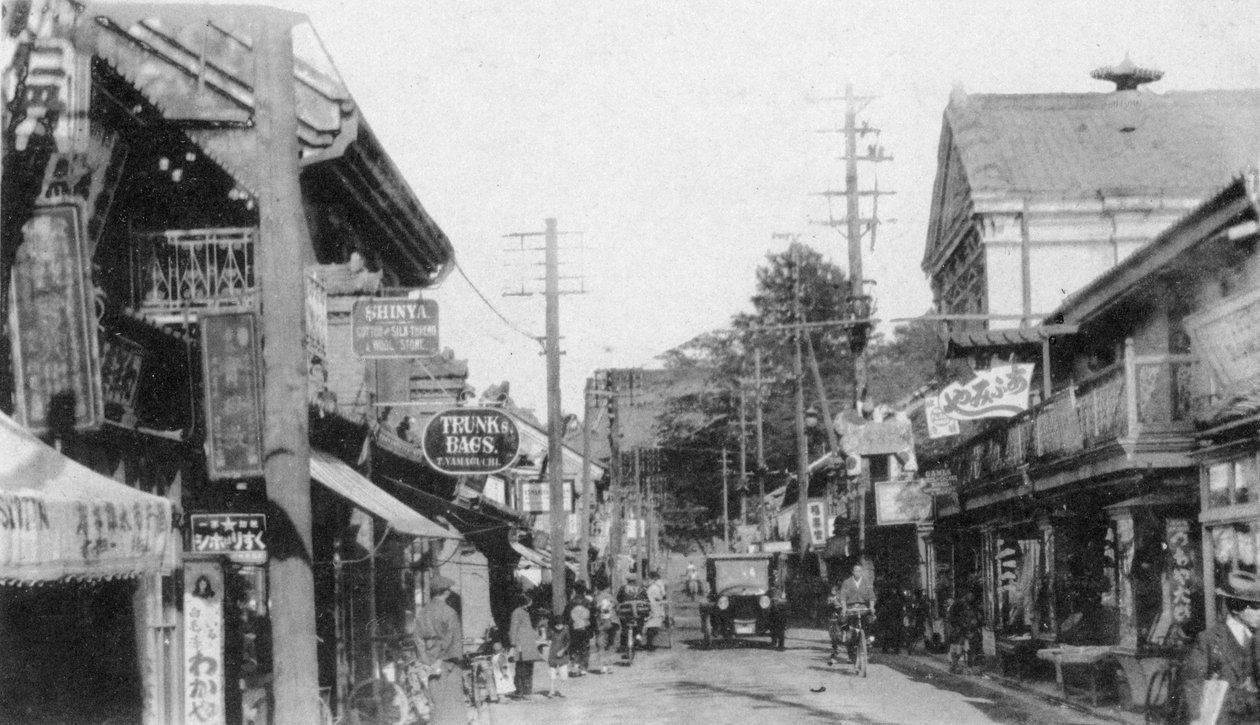 Ulice v Motomachi, Yokohama, Japonsko, 20. století od Unbekannt