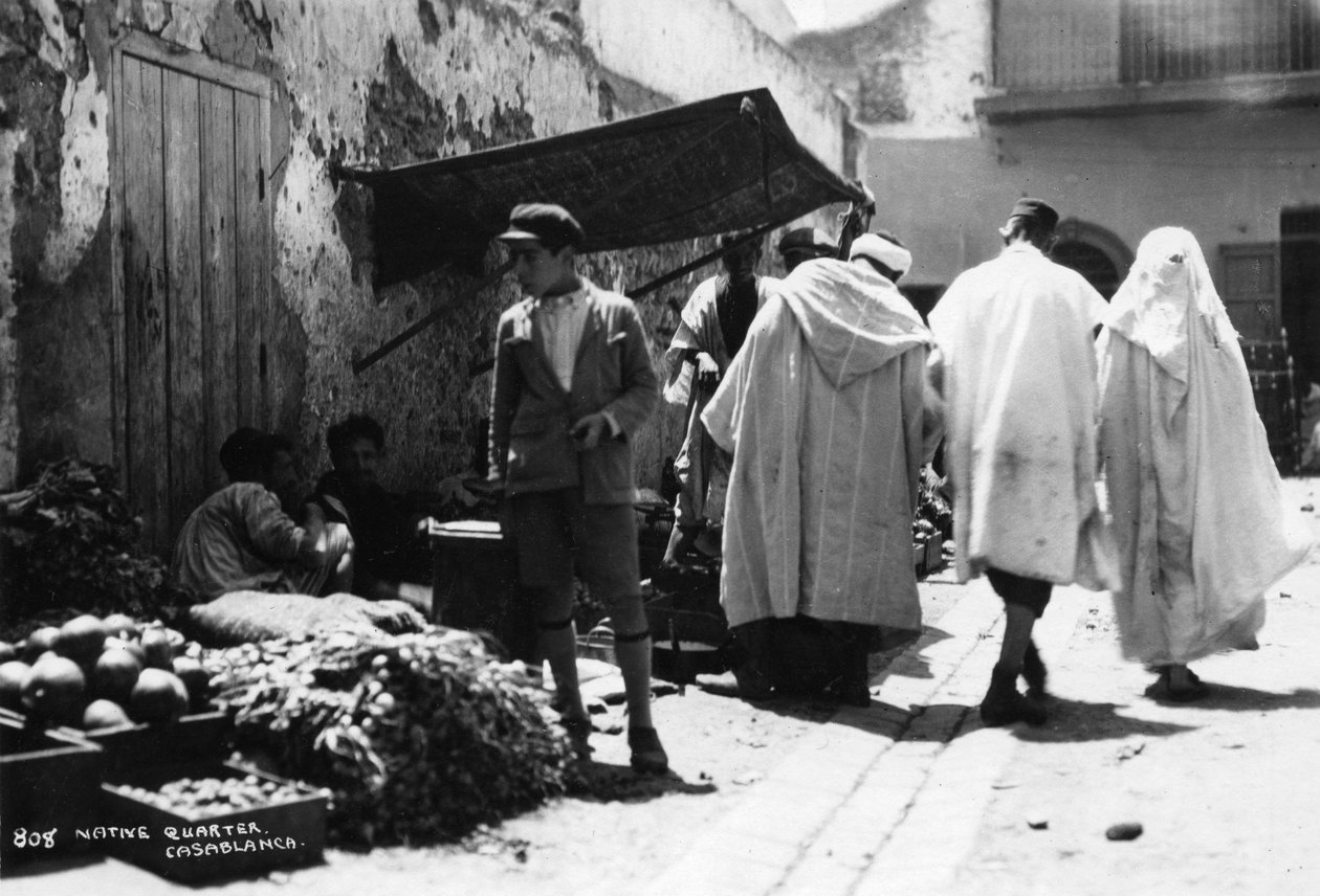 Pouliční scéna, Casablanca, Maroko, 20. až 30. léta 20. století od Unbekannt