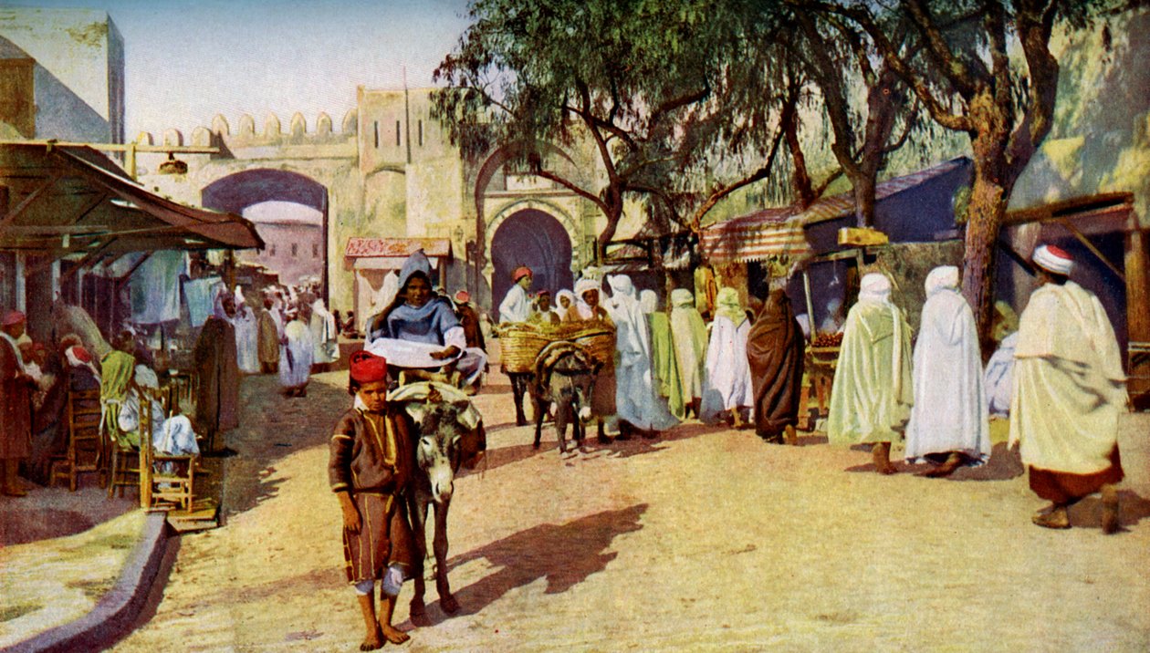 Pouliční scéna, Kairouan, Tunisko, c1924 od Unbekannt