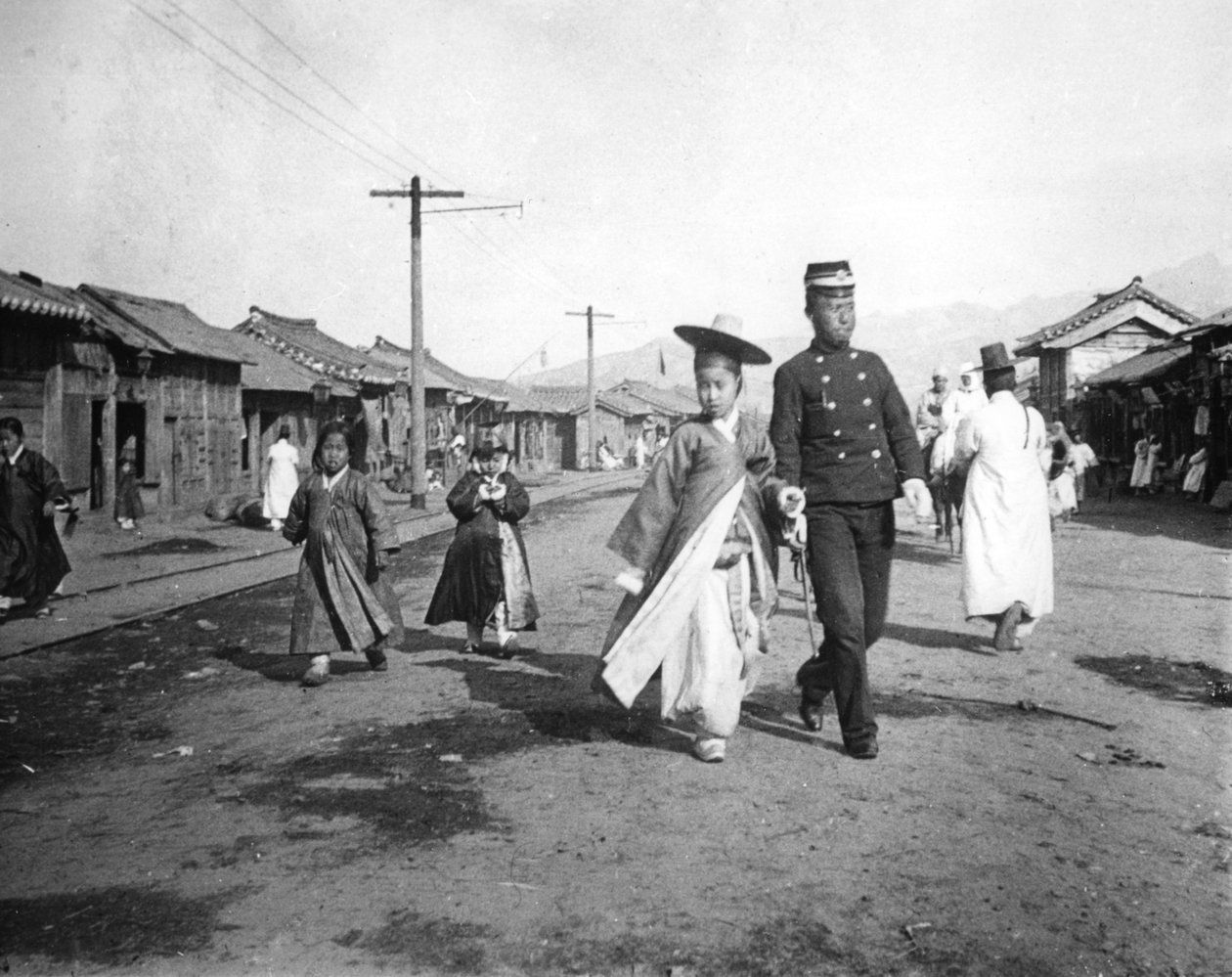 Pouliční scéna, Korea, c1900 od Unbekannt