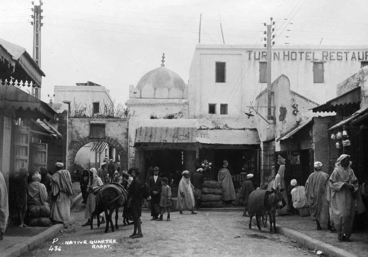 Pouliční scéna, Rabat, Maroko, 20. až 30. léta 20. století od Unbekannt
