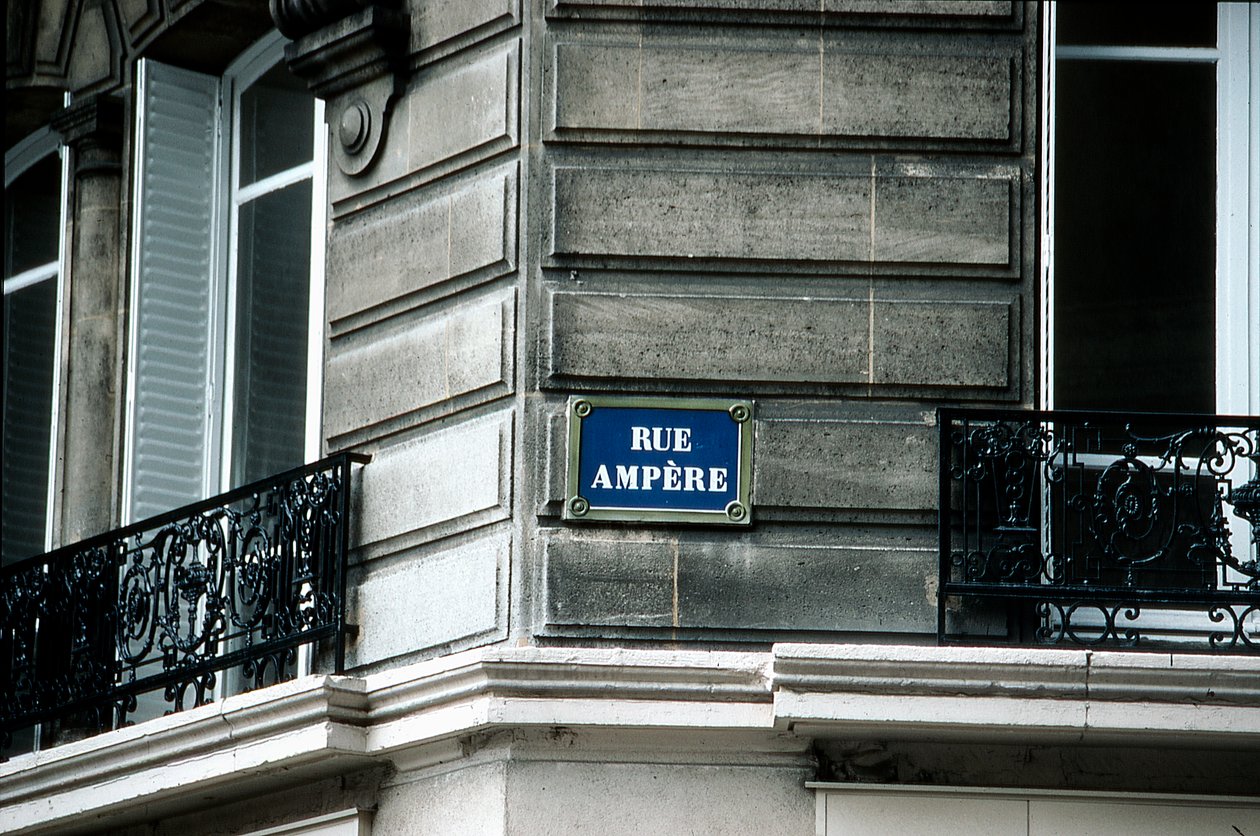 Ulice znamení, Rue Ampere, Paříž, Francie od Unbekannt