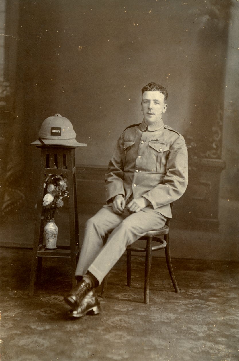 Studiový portrét vojáka roty C, 2. praporu Kings Regiment, Irák, 1926 od Unbekannt