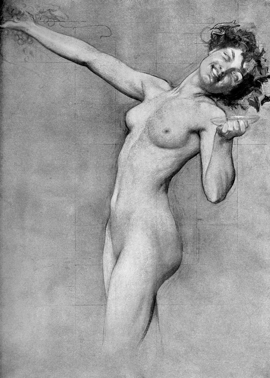 Studie pro The Vintage Morn, Herbert James Draper, 1899 od Unbekannt