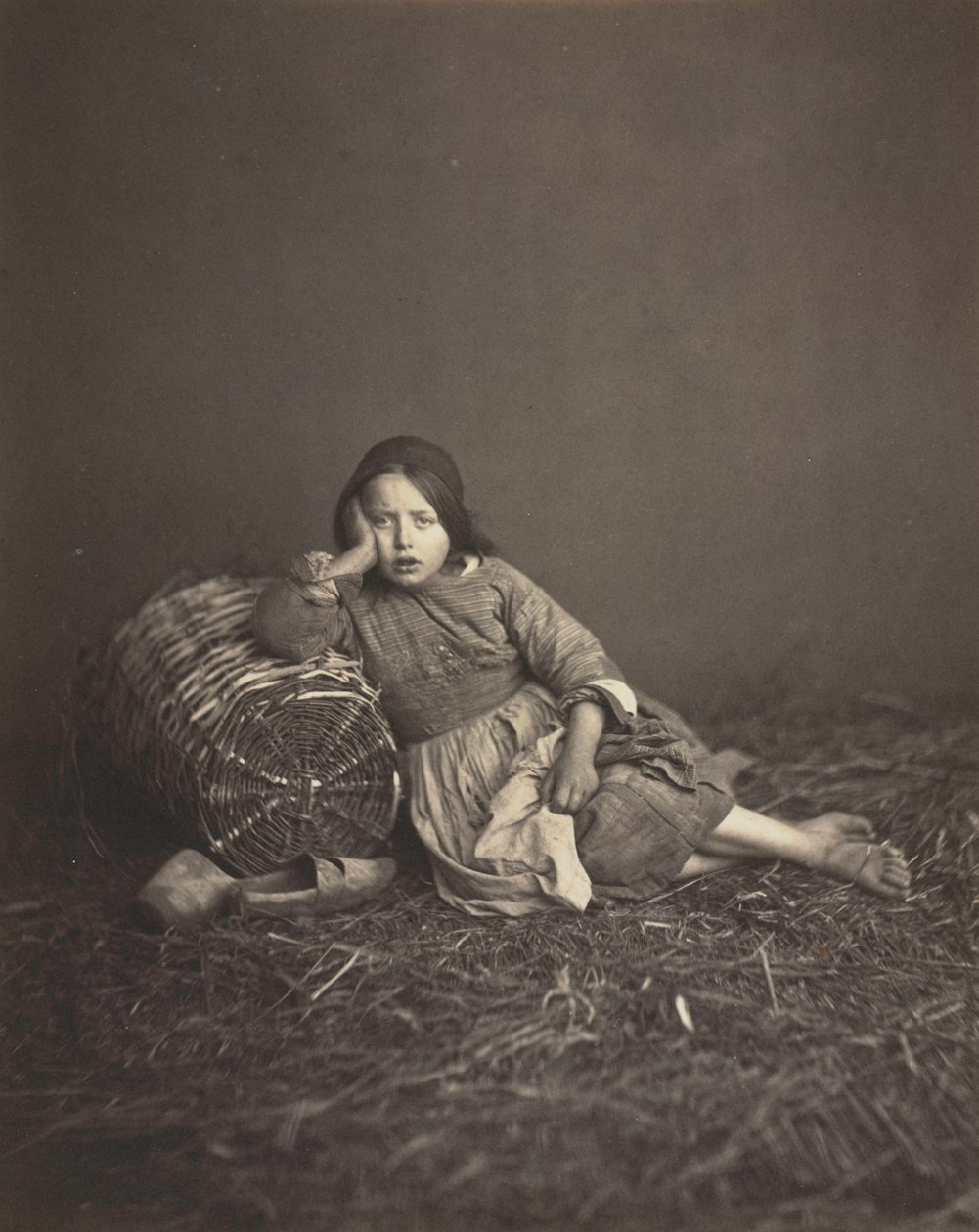 Studie mladé selské dívky, c. 1860. od Unbekannt