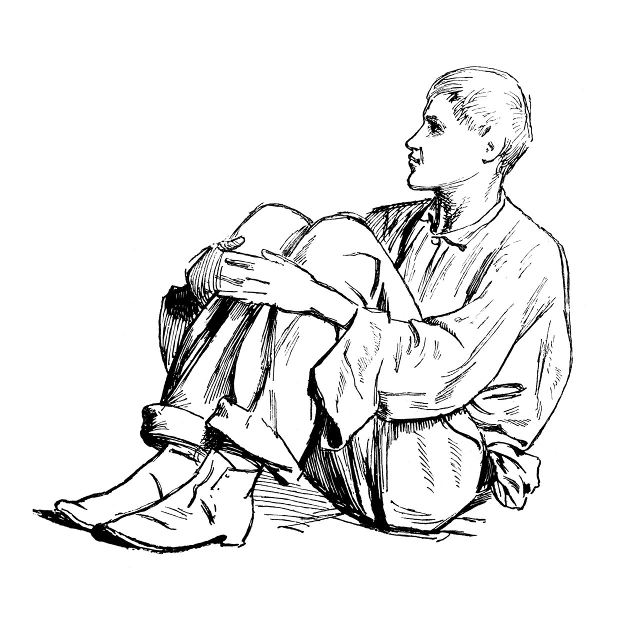 Studie sedícího muže, 1895 od Unbekannt