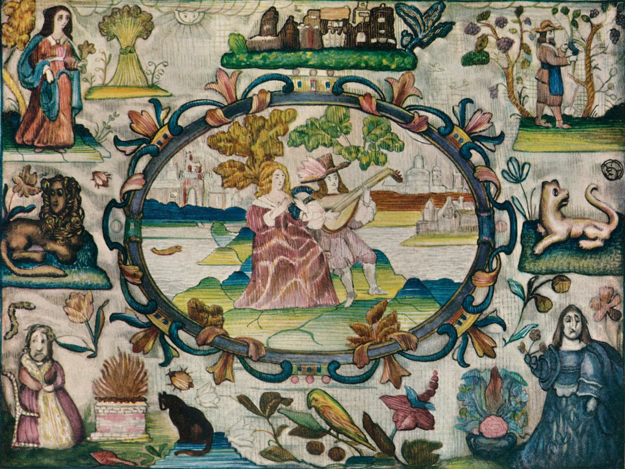 Obrázek pařezové práce, Jakubské období, c1615 od Unbekannt