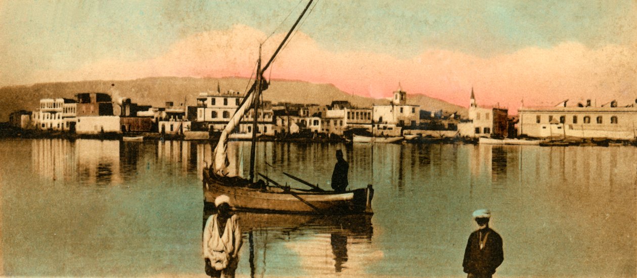 Suez - Pohled na toun za velkých vod, c1918-c1939. od Unbekannt