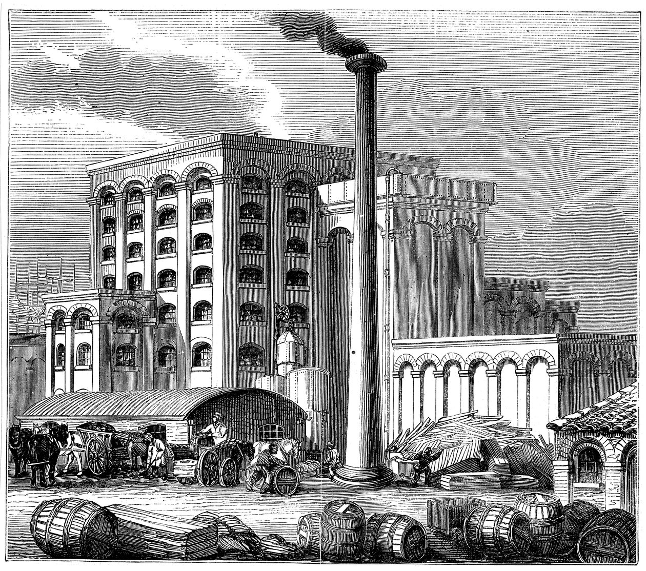 Rafinérie cukru, Southampton, Anglie, která byla otevřena v roce 1851 od Unbekannt