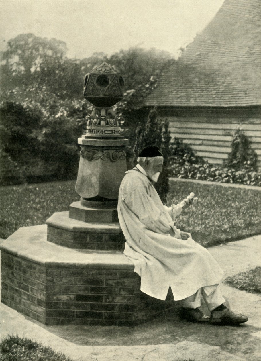 Sluneční hodiny v zahradě v Limnerslease a...G. F. Watts, Esq., R.A., c1890, 1902. od Unbekannt