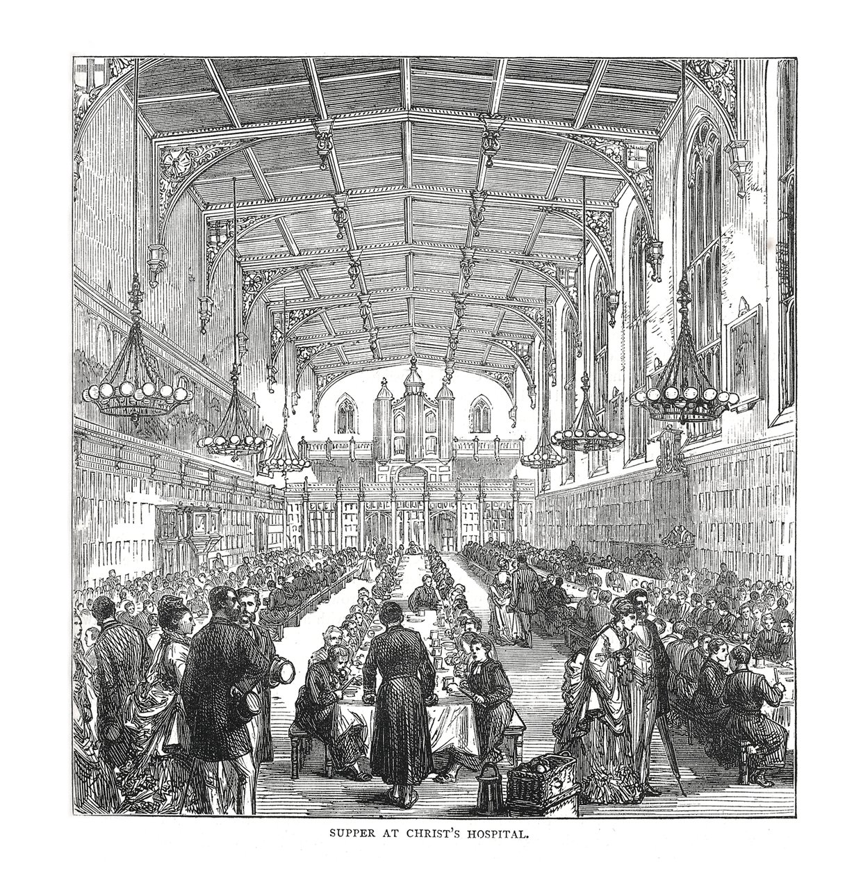 Večeře v nemocnici Christs, 1878 od Unbekannt