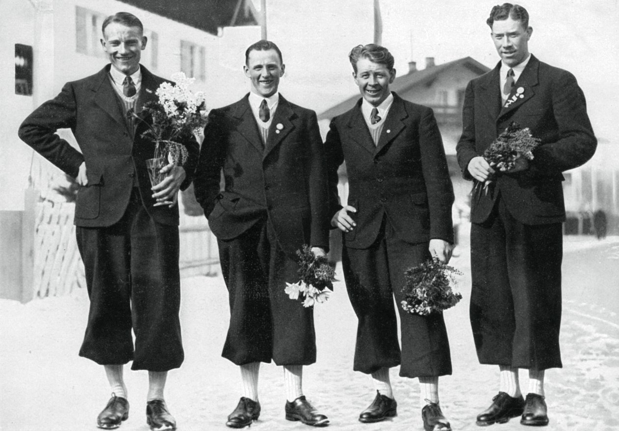 Švédský tým v běhu na lyžích, Zimní olympijské hry, Garmisch-Partenkirchen, Německo, 1936 od Unbekannt