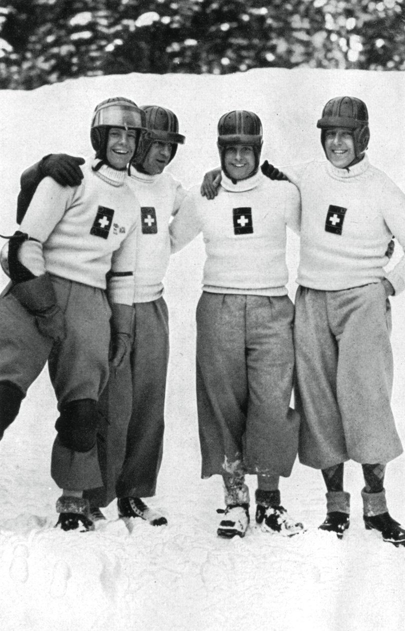Švýcarský čtyřbobový tým, Zimní olympijské hry, Garmisch-Partenkirchen, Německo, 1936 od Unbekannt