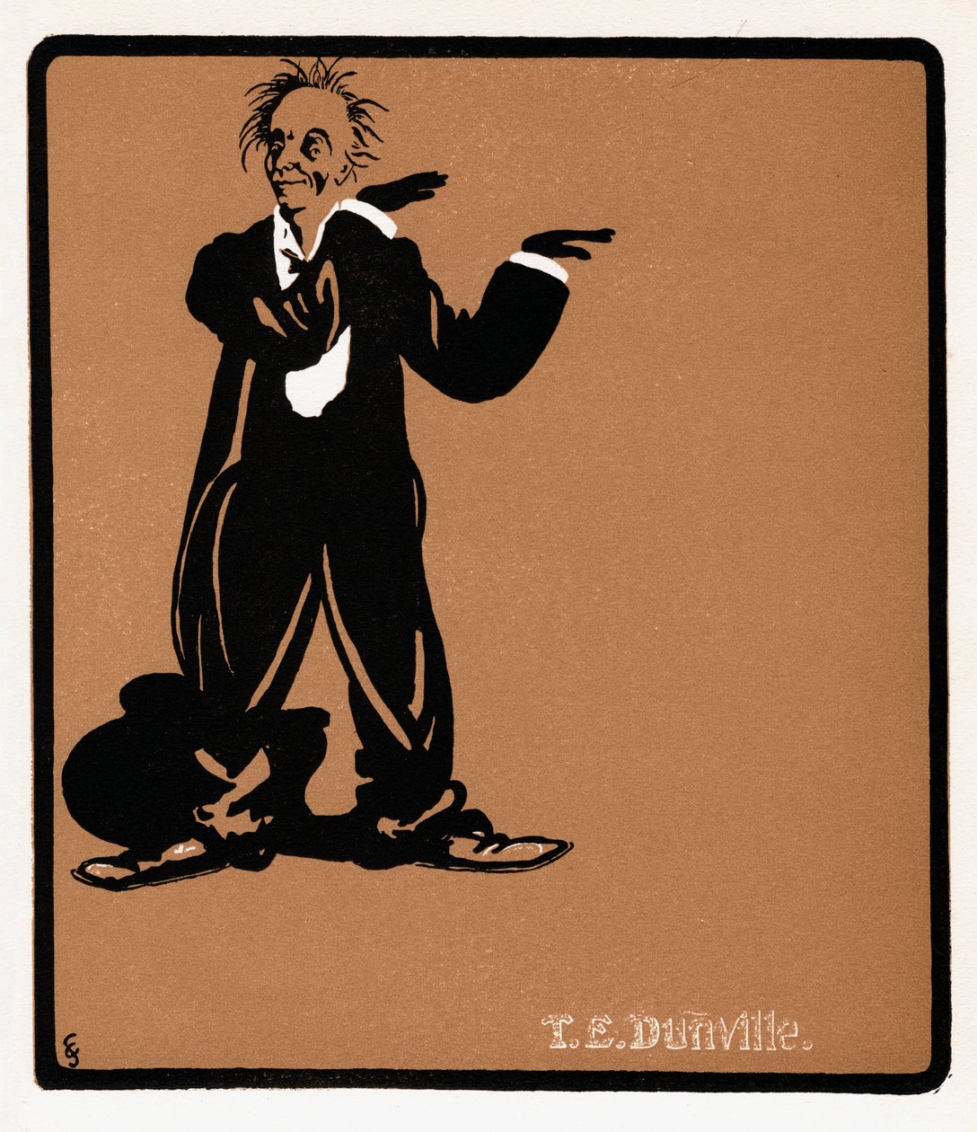 TE Dunville 1868-1924, anglický zpěvák a komik, konec 19. od Unbekannt