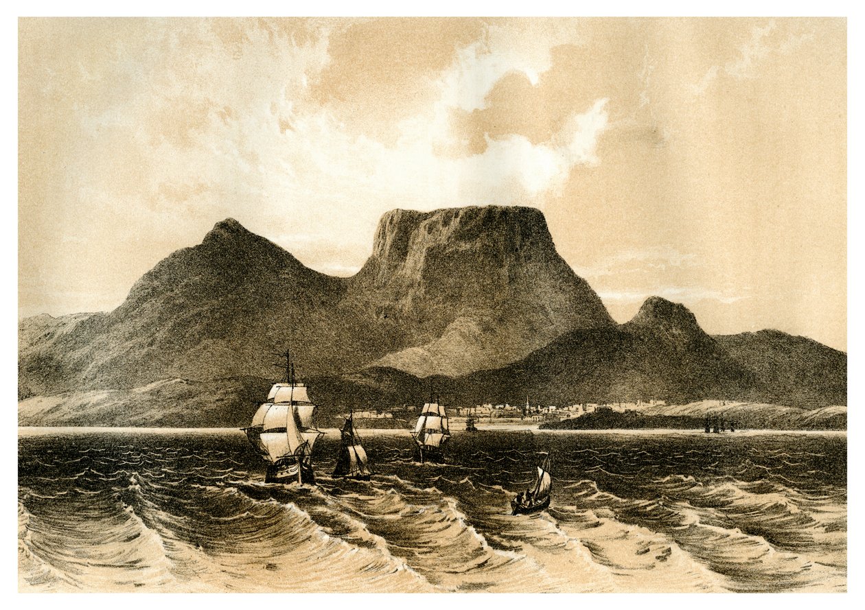Stolová hora, Mys Dobré naděje, Jižní Afrika, 1883 od Unbekannt