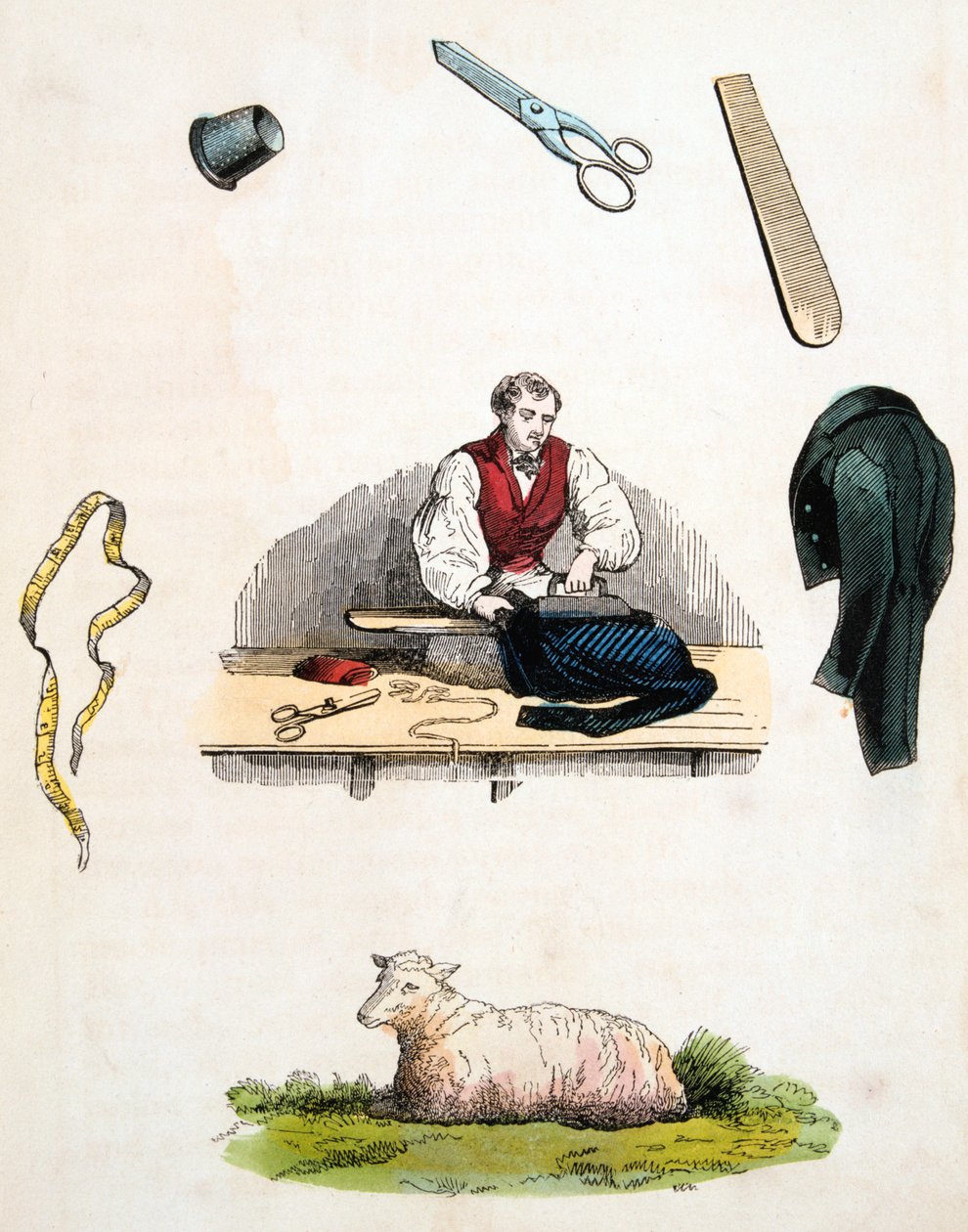 Krejčí, c1845 od Unbekannt