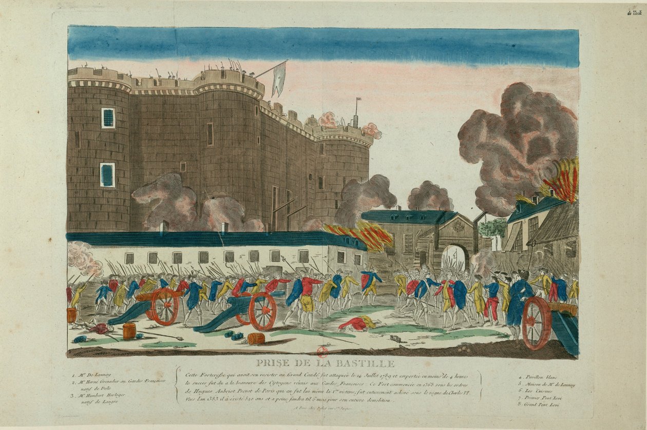 Dobytí Bastily 14. července 1789 1789. od Unbekannt