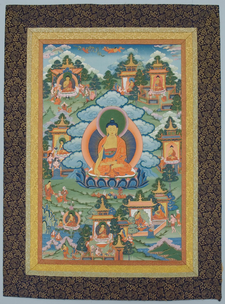 Tangka s Buddhou, 19. století. od Unbekannt