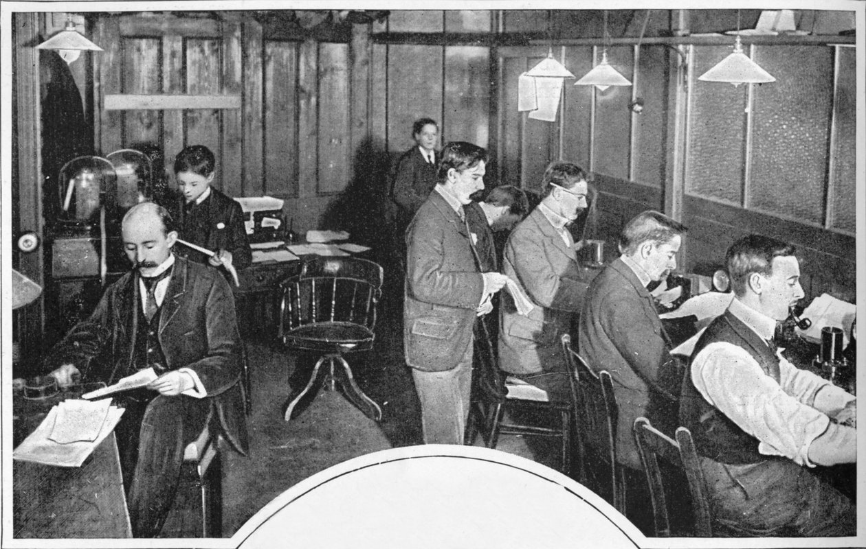 Pásková a telegrafní místnost novin Daily Express, Londýn, c1900 1903 od Unbekannt