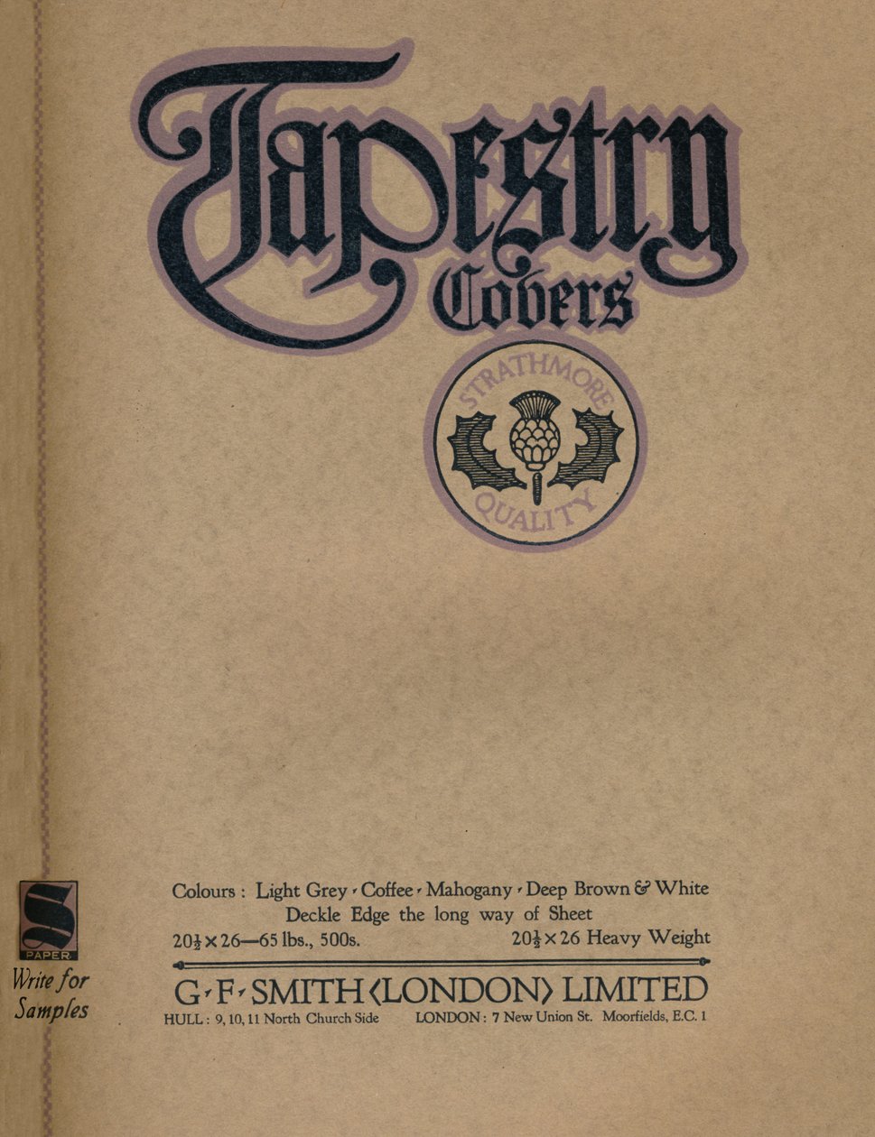 Tapiserie - reklama G. F. Smith London Limited, 1919 od Unbekannt