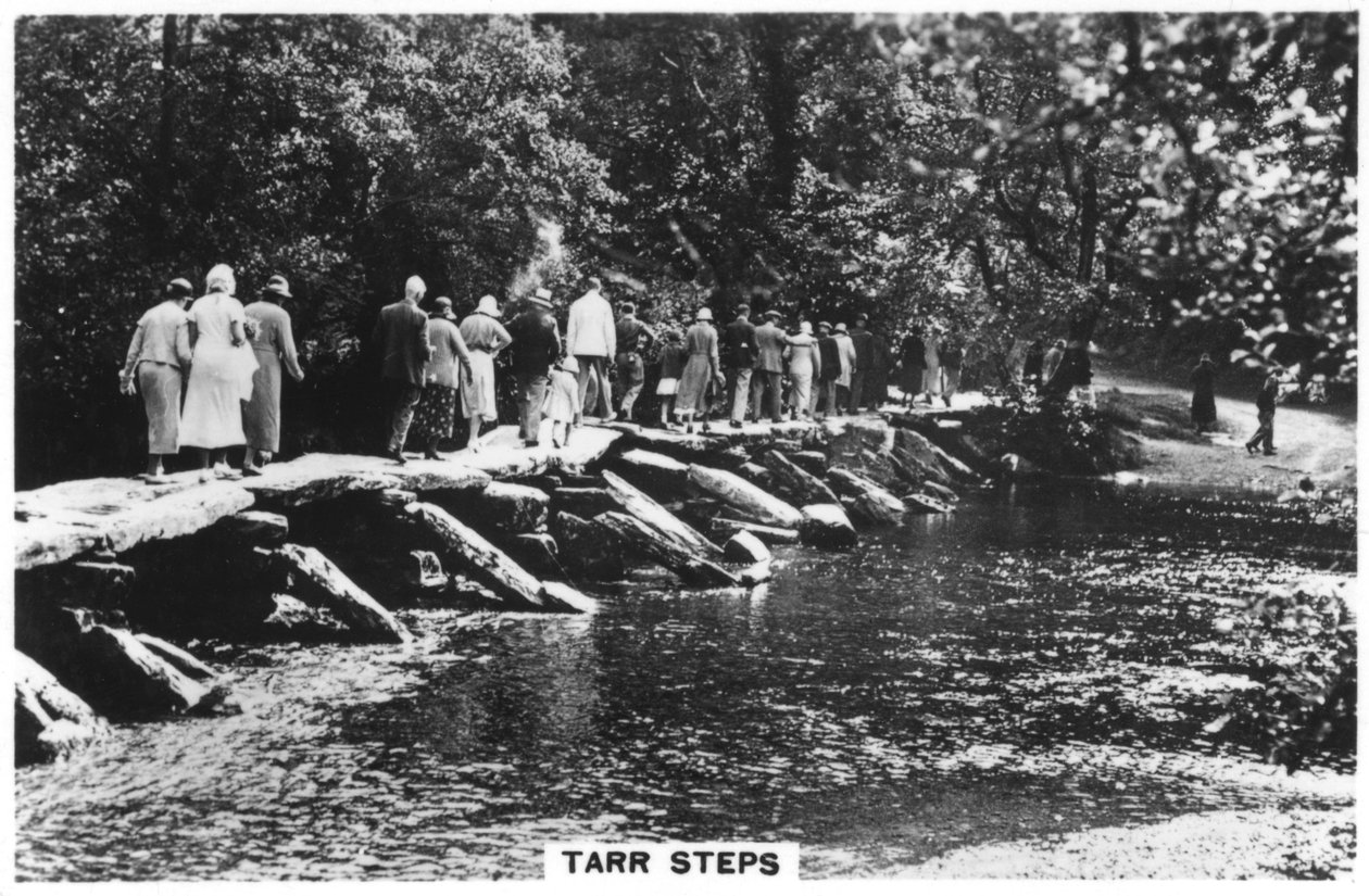 Tarr Steps, přes řeku Barle v Exmoor, Somerset, 1937 od Unbekannt