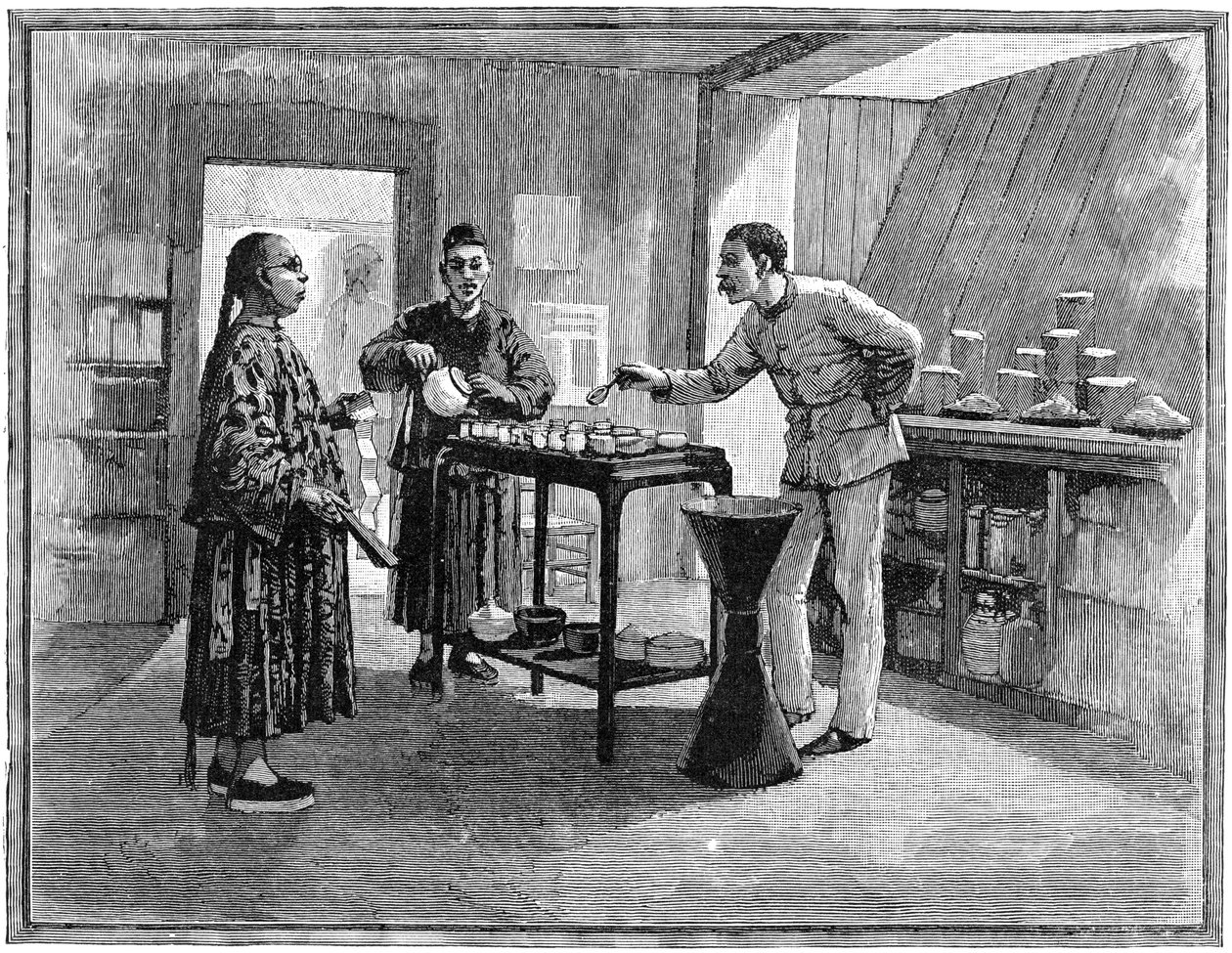 Ochutnávka čaje v Číně, 1888 od Unbekannt