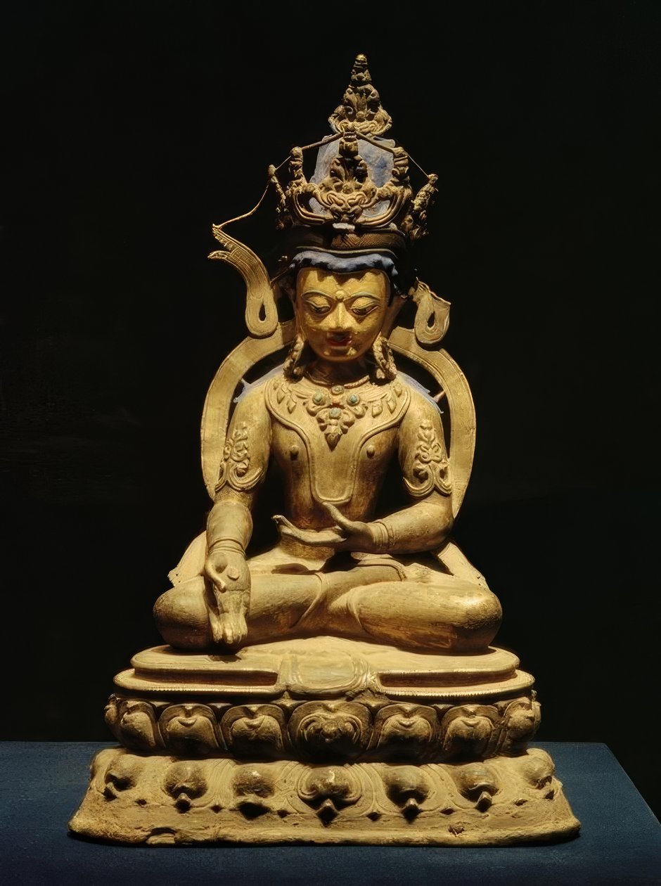 Tathágata Ratnasambhava / Skulptur, 1300 n. Chr. od Unbekannt