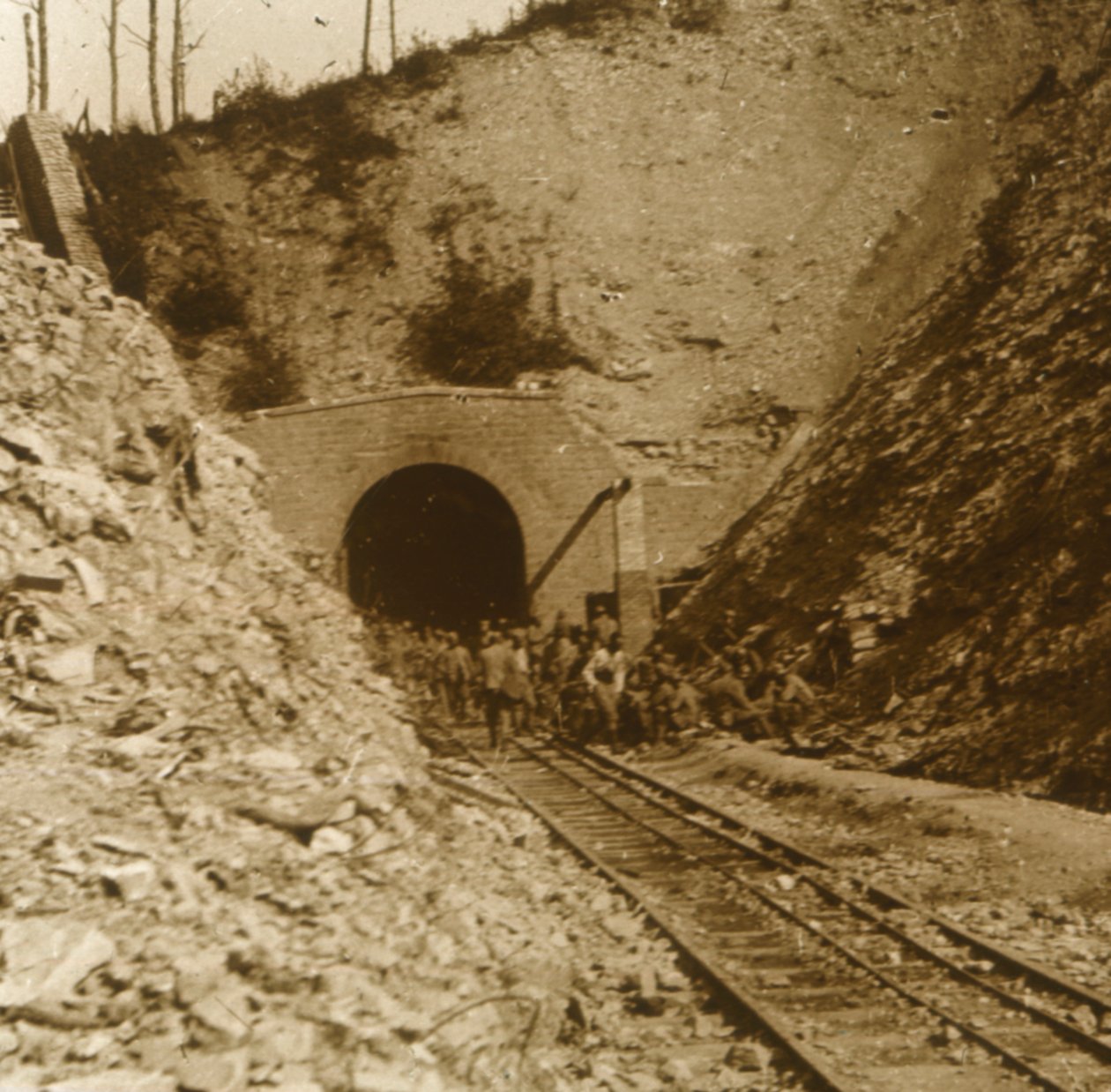 Tunel Tavannes, Verdun, severní Francie, c1914-c1918 od Unbekannt
