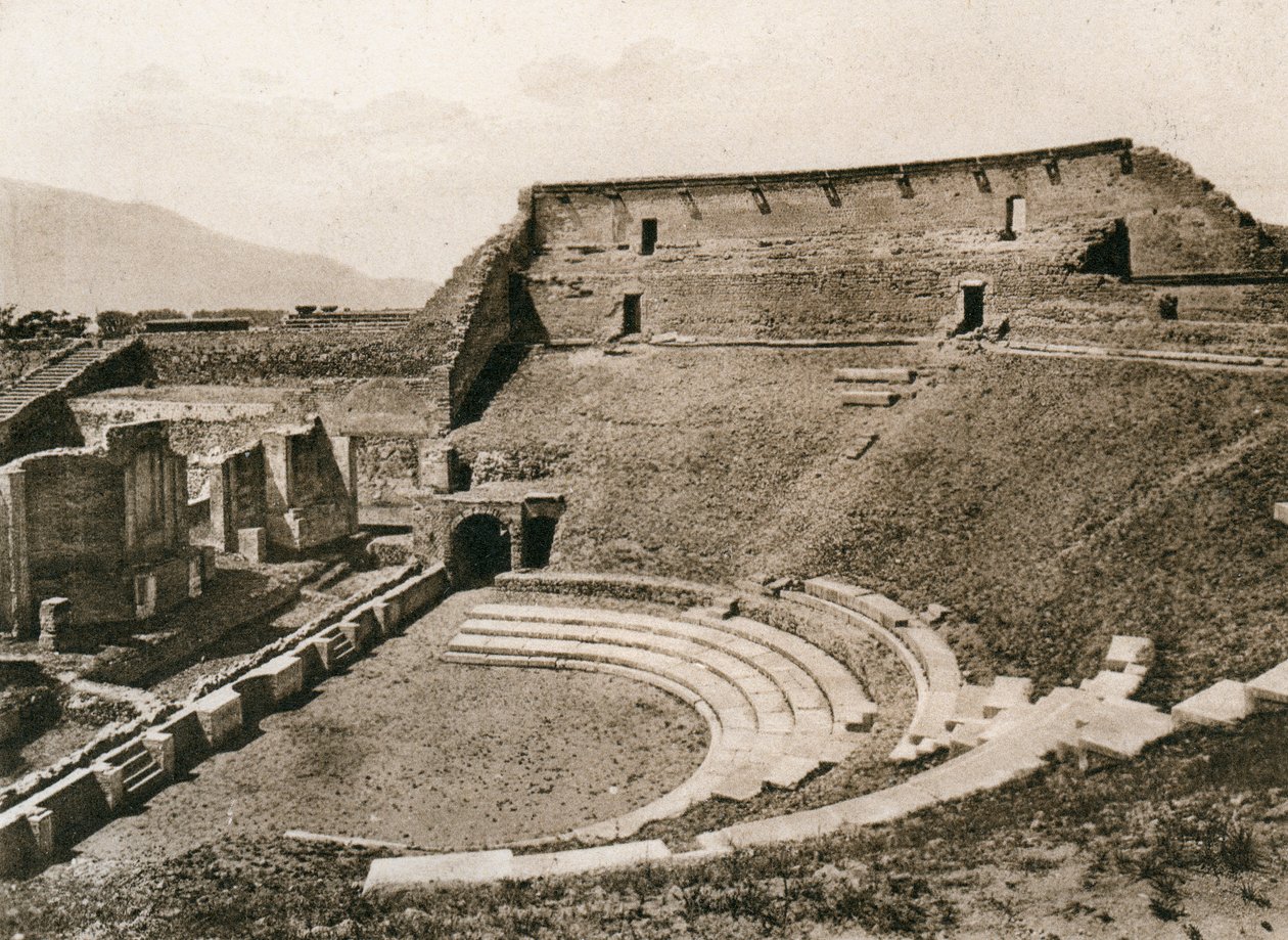 Tragické divadlo, Pompeje, Itálie, 1900 od Unbekannt