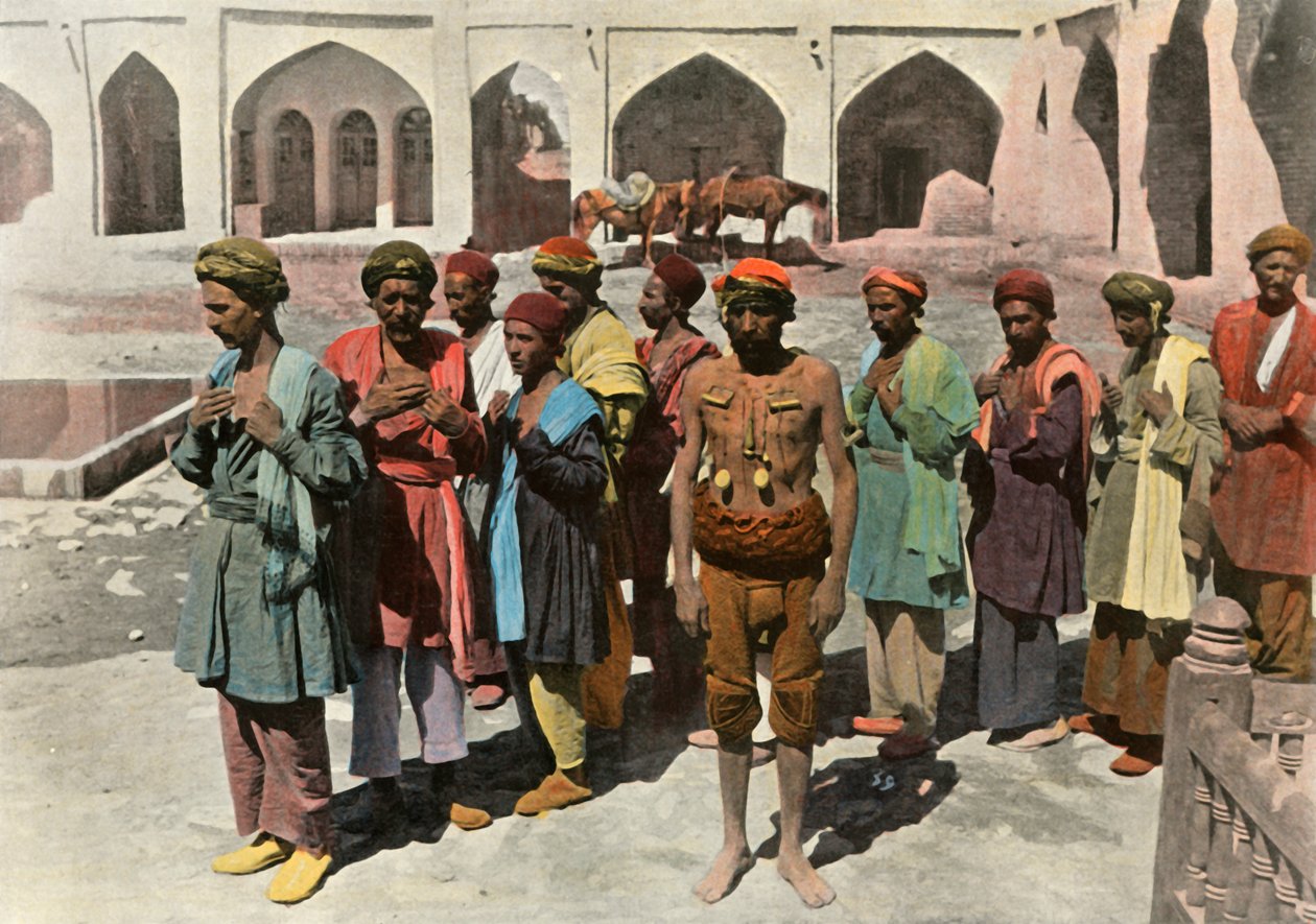 Teherán. Procesí de Derviches Martyrs, Procesí dervišských mučedníků, 1900. od Unbekannt
