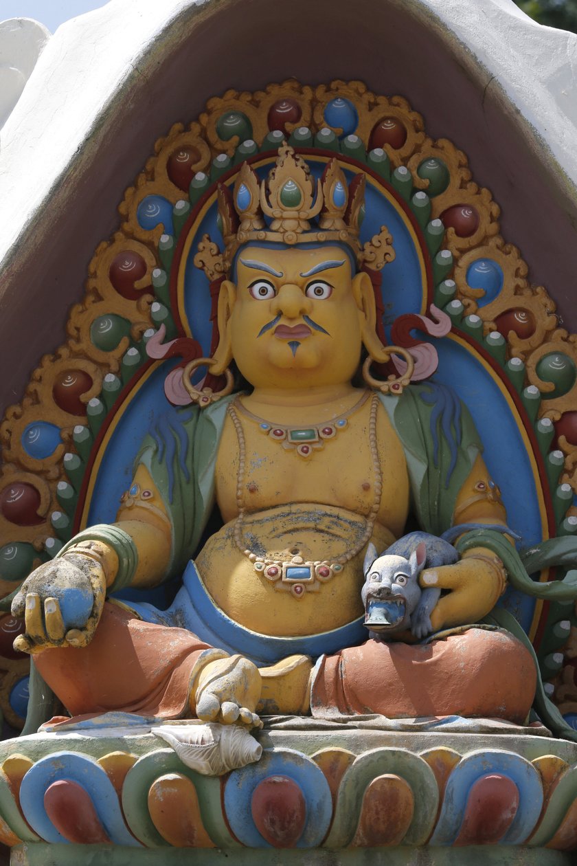 Chrám tisíce Buddhů. Sbor Dashang Kagyu Ling. Božstvo. Dzambala: Buddha bohatství, La Boulaye, Francie od Unbekannt