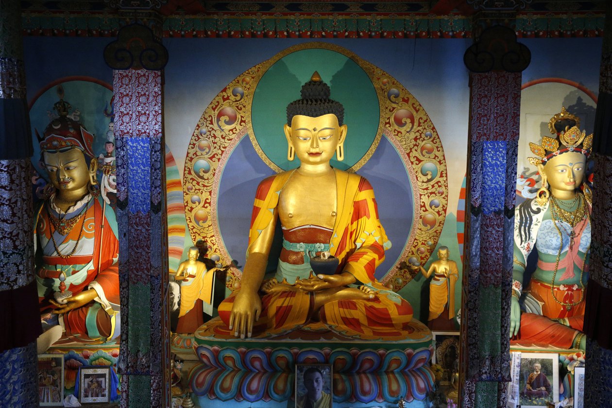 Chrám tisíce Buddhů Dashang Kagyu Ling shromáždění Shakyamuni Buddha, La Boulaye, Francie od Unbekannt