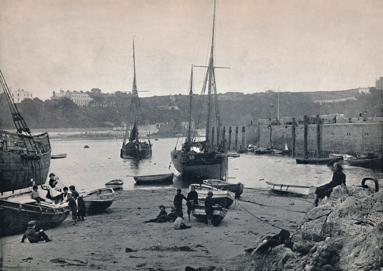 Tenby - V přístavu, 1895 od Unbekannt