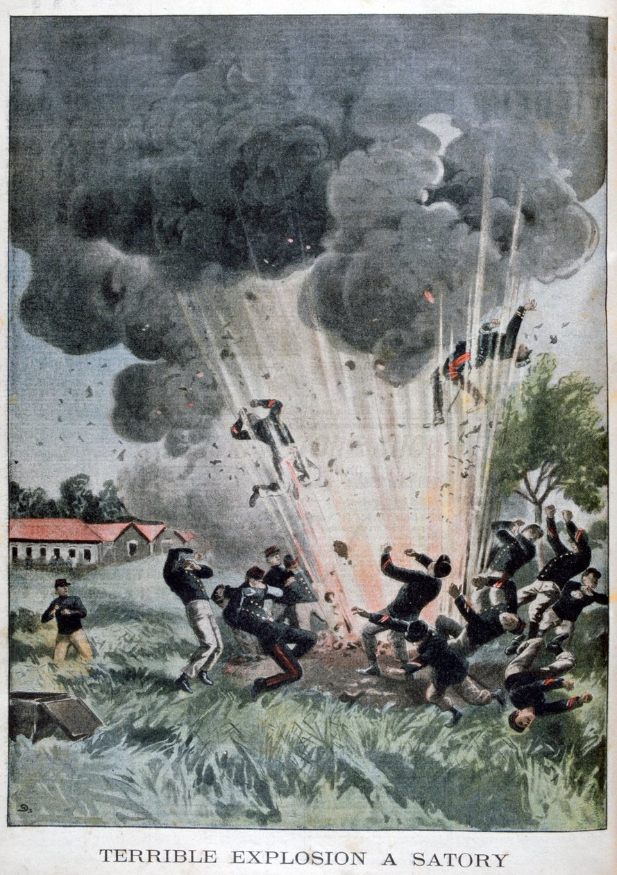 Hrozný výbuch v Satory, Francie, 1902 od Unbekannt