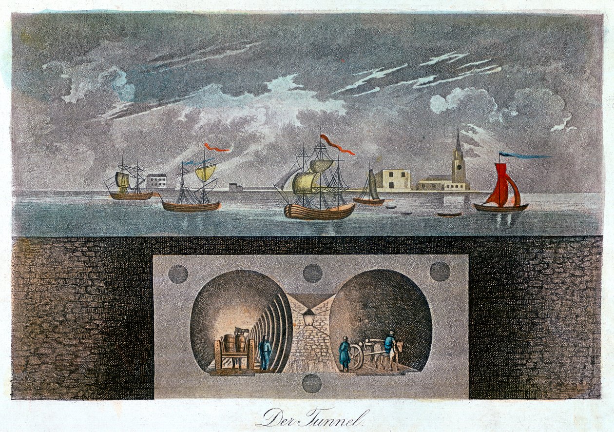 Temžský tunel, c1830 od Unbekannt