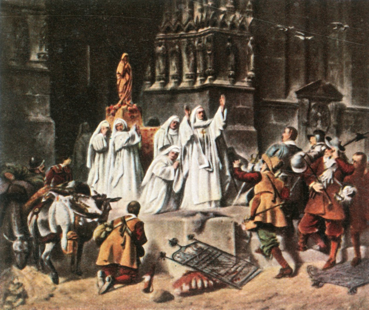 Abatyše z Frauenchiemsee chrání svůj klášter, 1632, 1936. od Unbekannt