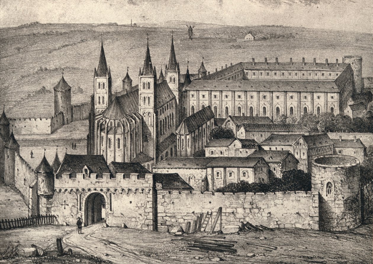Opatství St Germain-des-Prés ve 14. století, 1915 od Unbekannt